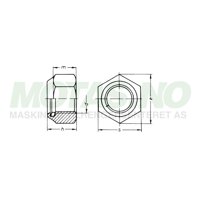 Låsemutter M8 DIN982