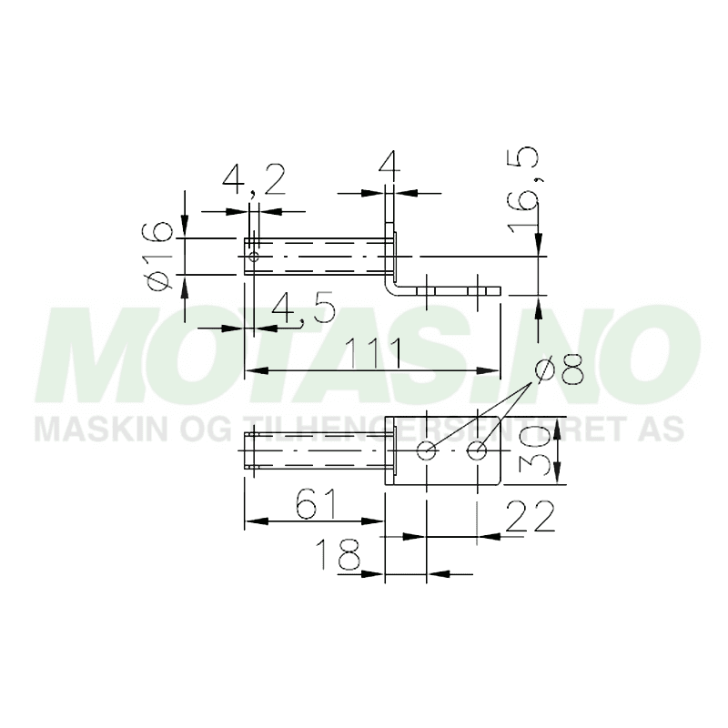 Hengsletapp Winterhoff Ø16mm