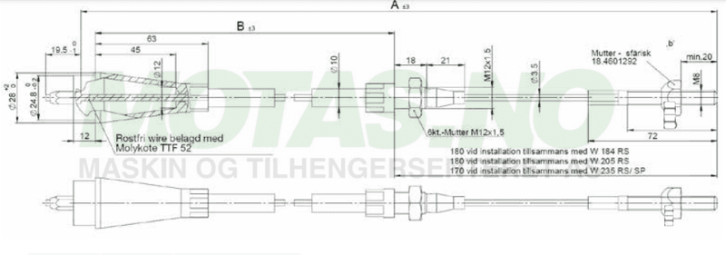 Bremsewire WAP 900/1090