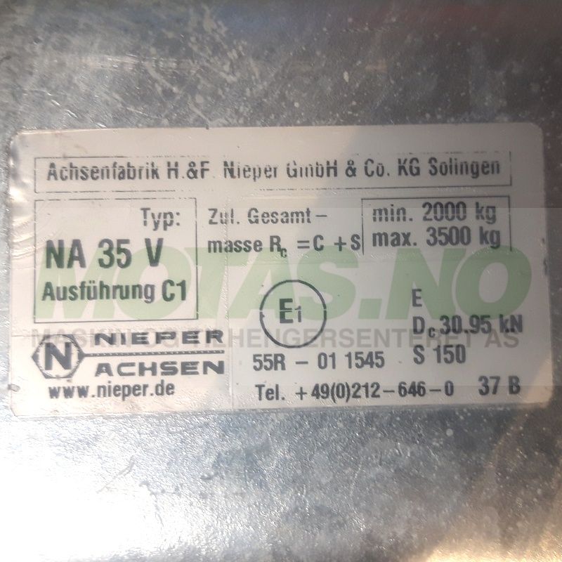 Påløp Nieper NA 35 V C1 2000-3500kg