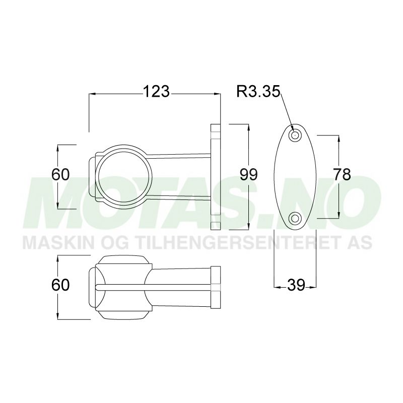 Sidemarkeringslys Maypole LED 10-30V Rett
