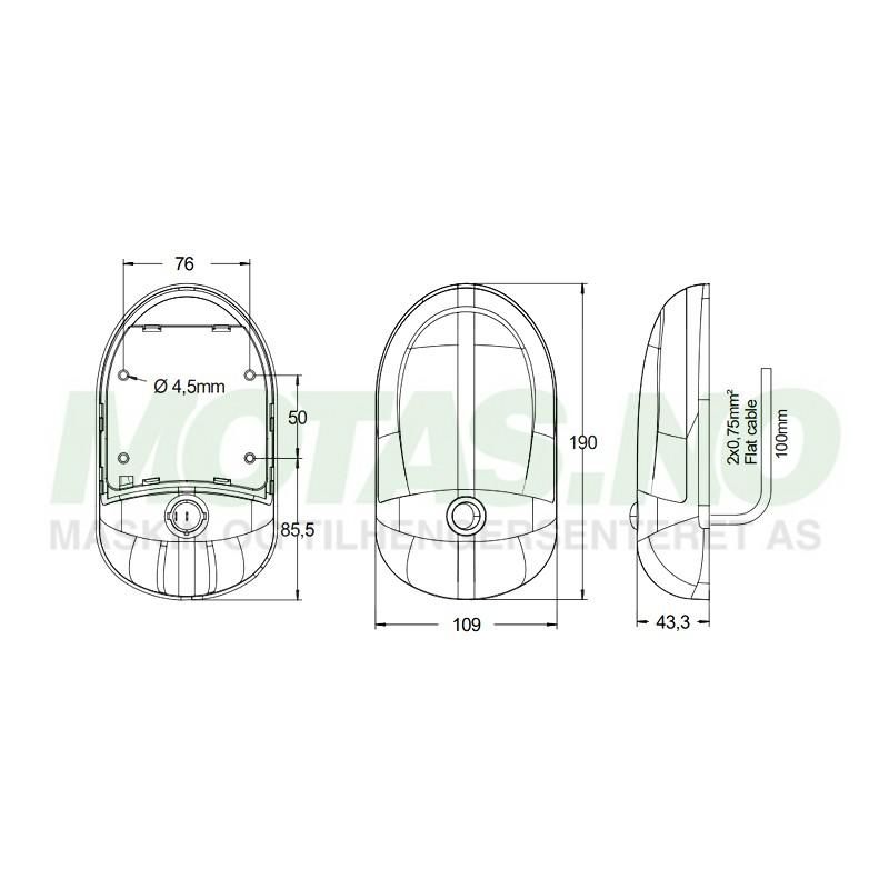 Taklampe Humbaur m/bryter