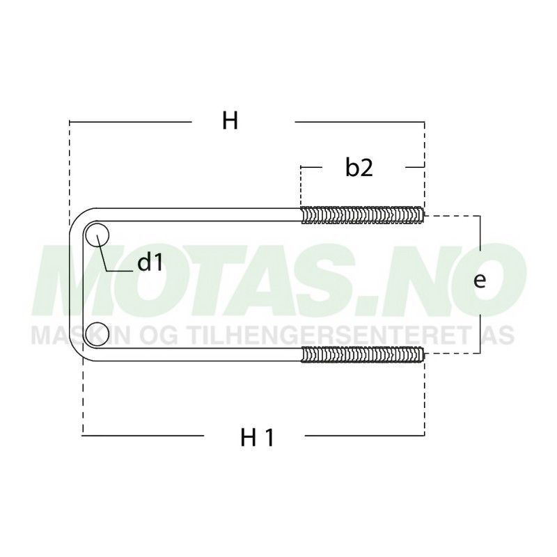 U-bolt M12 65x82 mm