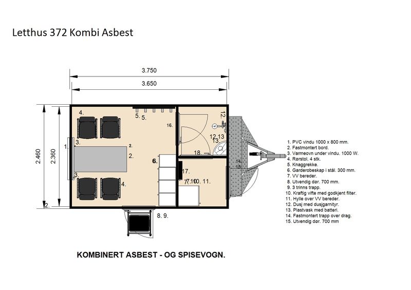 Letthus 370 kombi asbest