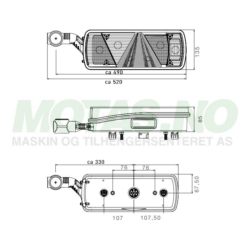 Ecopoint II 24V + Superpoint III lang (Kögel) Venstre