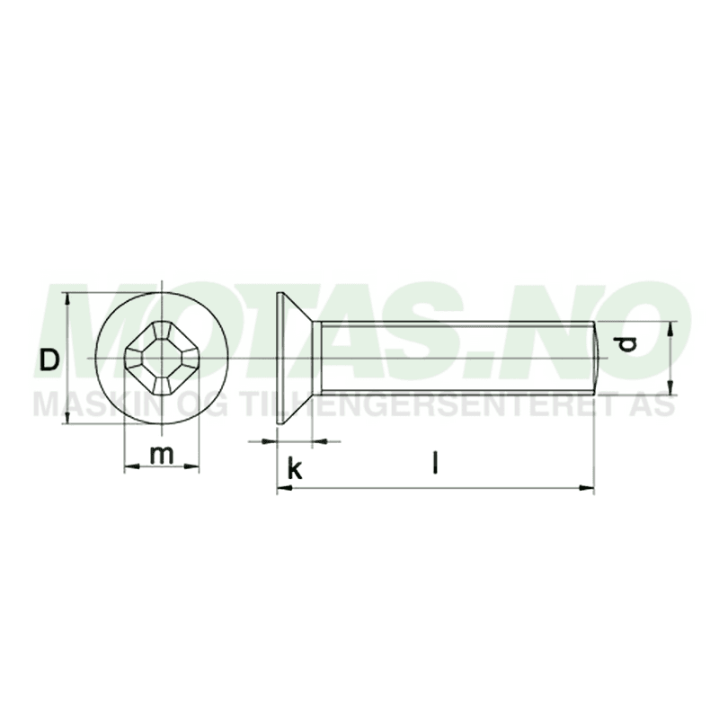 Bolt M5x25mm DIN965